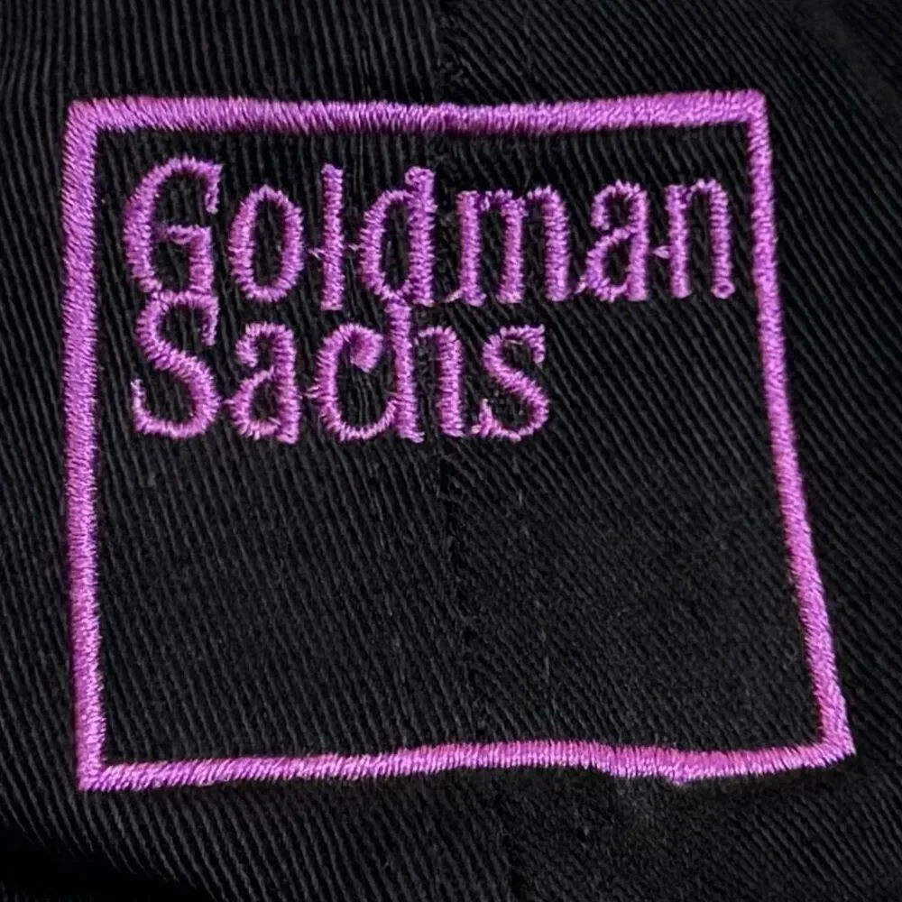 Goldman Sachs VINTAGE Ouray Sportswear Retro Black Purple Embroidered Hat Cap.
